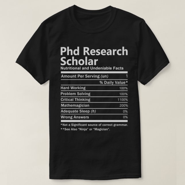 Camiseta Factores De Nutrición Académicos De Investigación  (Diseño del anverso)