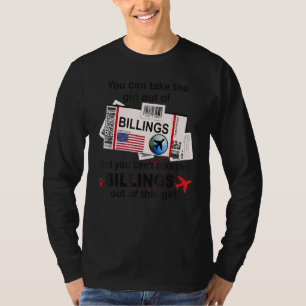 Camiseta Facturas de boletos de vuelo Chica de Billings Pas