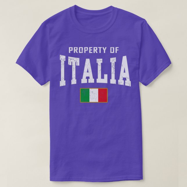 Camiseta Fade de la vendimia de la bandera italiana (Diseño del anverso)