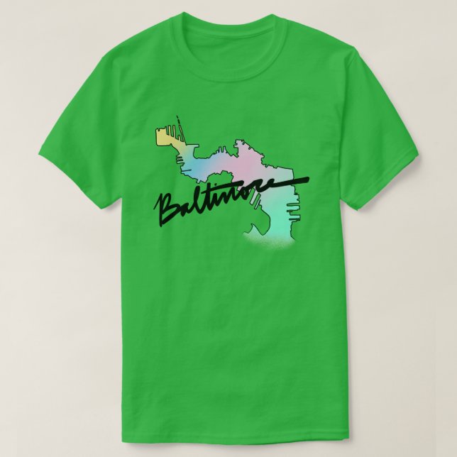 Camiseta Fade veraniega del puerto de Baltimore (Diseño del anverso)