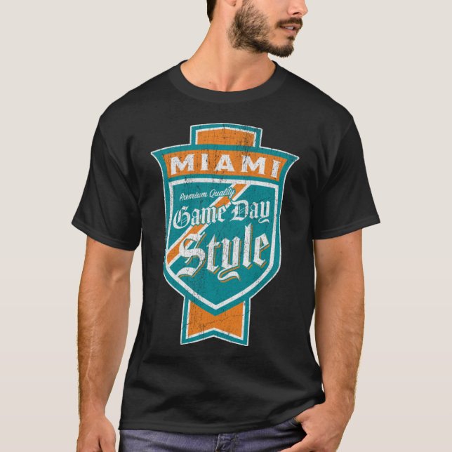 Camiseta Faded Miami Beer Label T-Shirt - Condado Miami-Dad (Anverso)