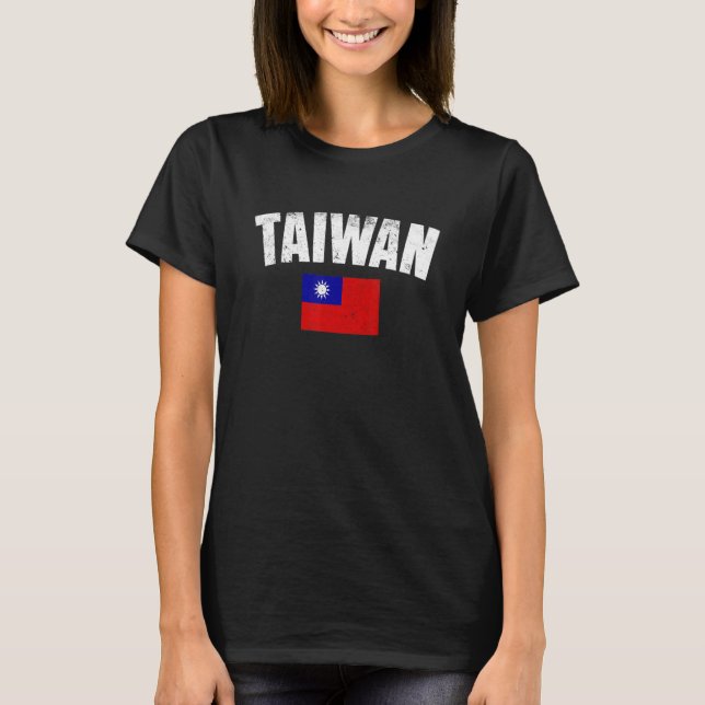 Camiseta Faded Taiwanese Flag Distressed Flag Of Taiwan Ret (Anverso)