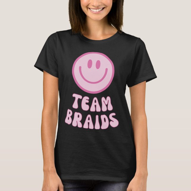 Camiseta Fades or Braids Gender Reveal Retro Team Braids (Anverso)