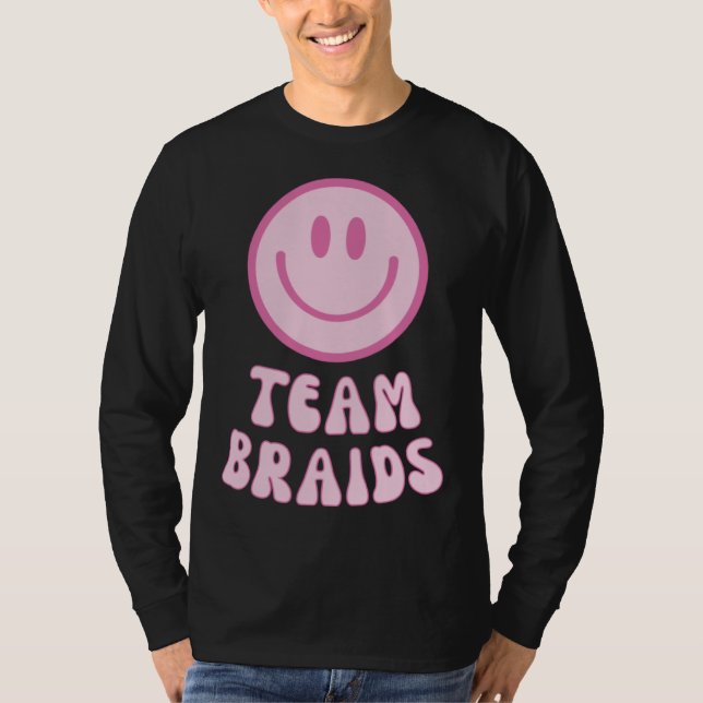 Camiseta Fades or Braids Gender Reveal Retro Team Braids (Anverso)