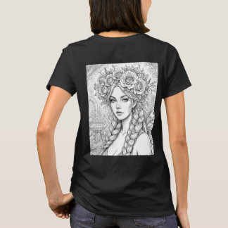 Camiseta Fae de Línea Artística de Hada Mágica – D