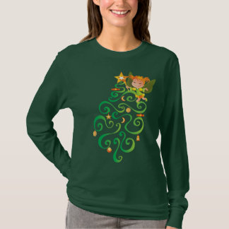 Camiseta Faerie del navidad que enciende el árbol