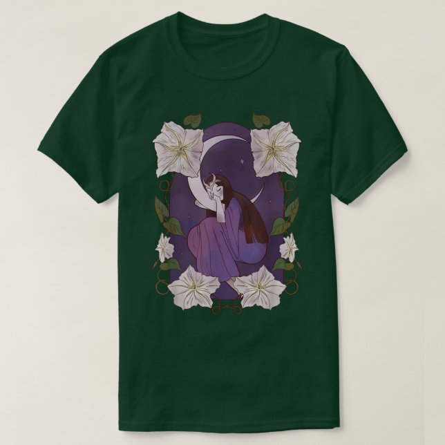 Camiseta Faerie Fairy Over The Moon Asleep Cute Midnight De (Diseño del anverso)