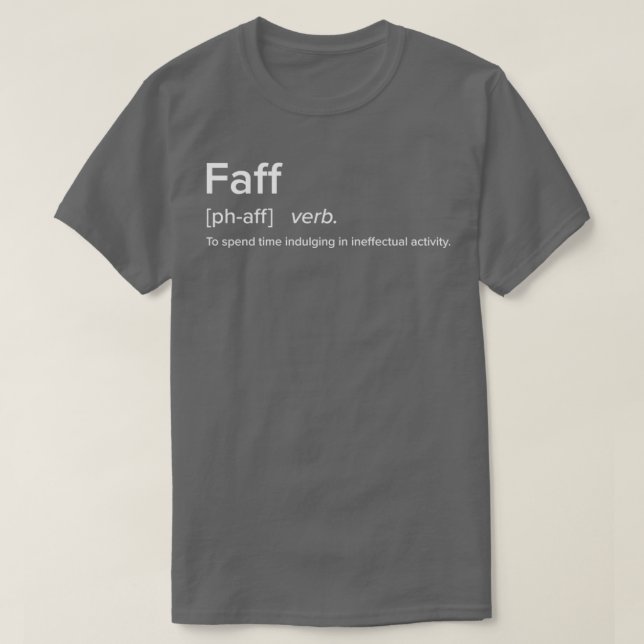 Camiseta Faff British Slang Defined Collection (Diseño del anverso)