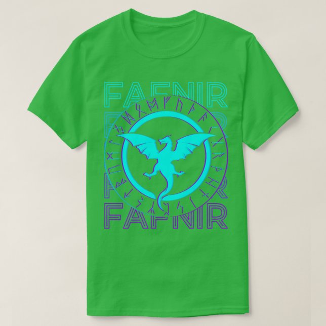 Camiseta Fafnir Dragon Viking Sigurd Norse Myhtology Retro (Diseño del anverso)