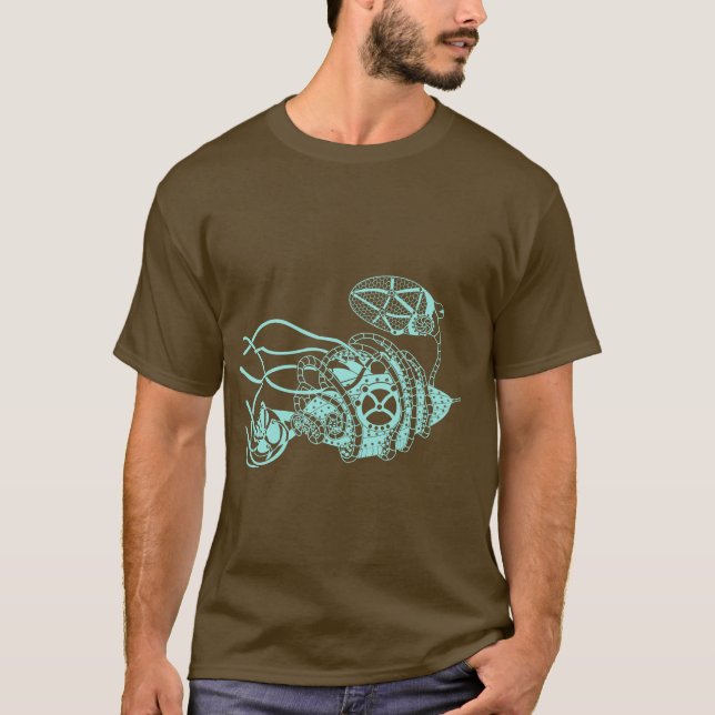 Camiseta Fago de Steampunk contra bacterias (Anverso)