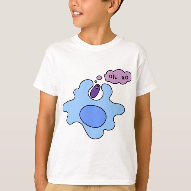 Camiseta Fagocitosis de las bacterias (Anverso)