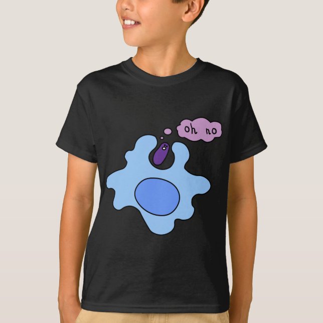 Camiseta Fagocitosis de las bacterias (Anverso)