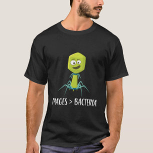 Camiseta Fagos Sobre Bacterias Bacteriófago