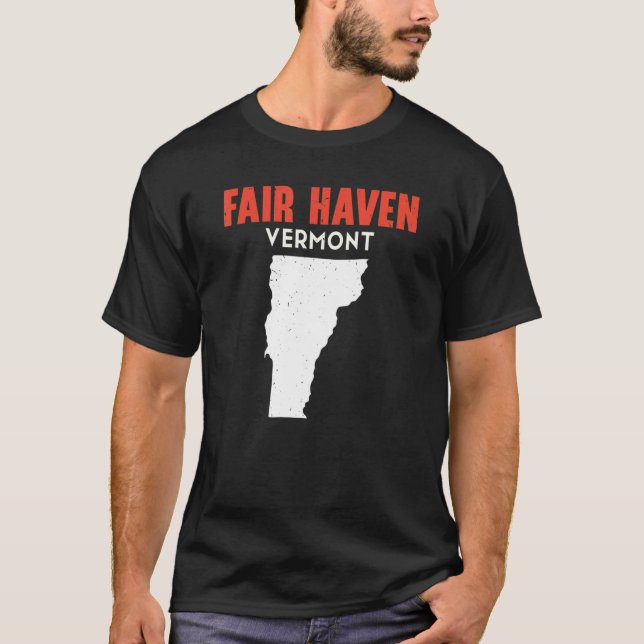 Camiseta Fair Haven Vermont USA State America Travel Vermon (Anverso)
