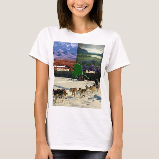 Camiseta Fairbanks, Alaska Collage (Anverso)