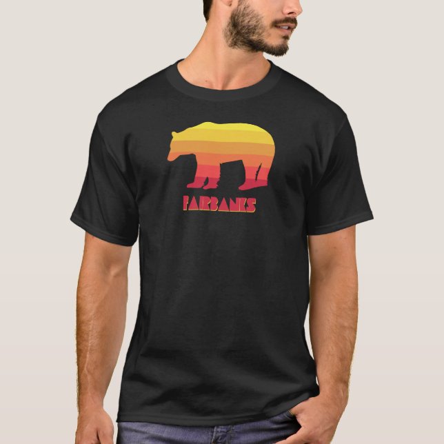 Camiseta Fairbanks Alaska Rainbow Bear (Anverso)