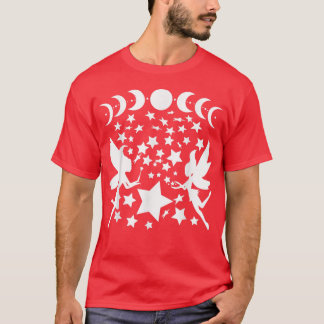 Camiseta Fairies Moon Phases Stars Silhouette Fantasy