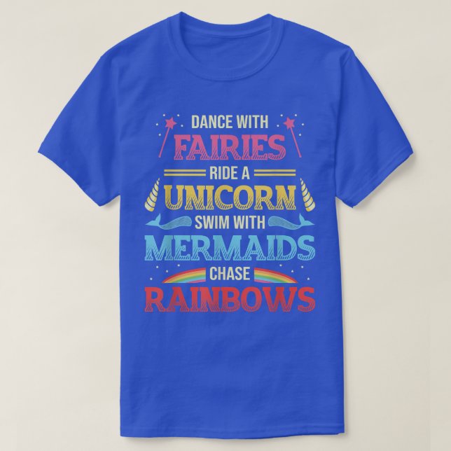 Camiseta Fairies Unicornio se metieron con RaindbowsLove Fa (Diseño del anverso)