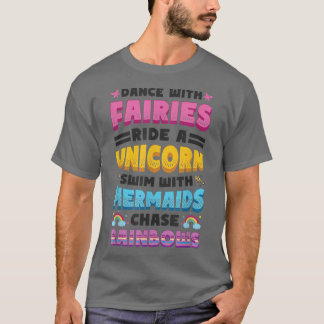 Camiseta Fairies Unicornio Sirenas Las Aradas Arrojadas Ama
