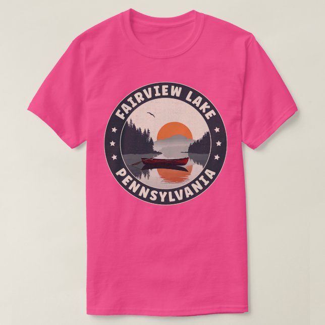 Camiseta Fairview Lake Pennsylvania Sunset (Diseño del anverso)