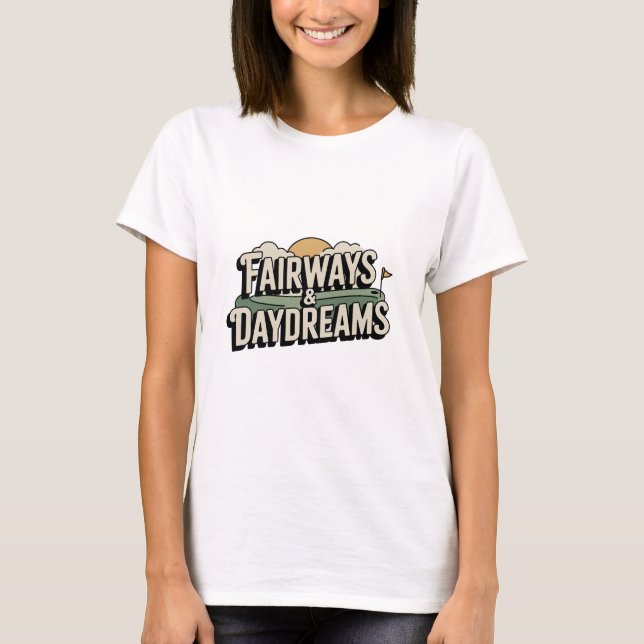 Camiseta Fairways And Daydreams Retro Landscape Art (Anverso)