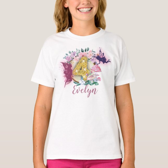 Camiseta Fairy Birthday 4th Birthday Shirt (Anverso)