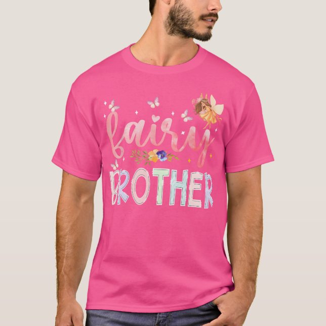 Camiseta Fairy Brother Magical Floral Birthday Girl Fairyta (Anverso)