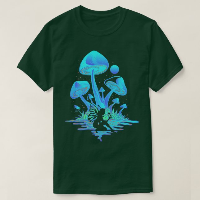 Camiseta Fairy Dust Mushrooms Rosa Fairycore Goblincore Fae (Diseño del anverso)