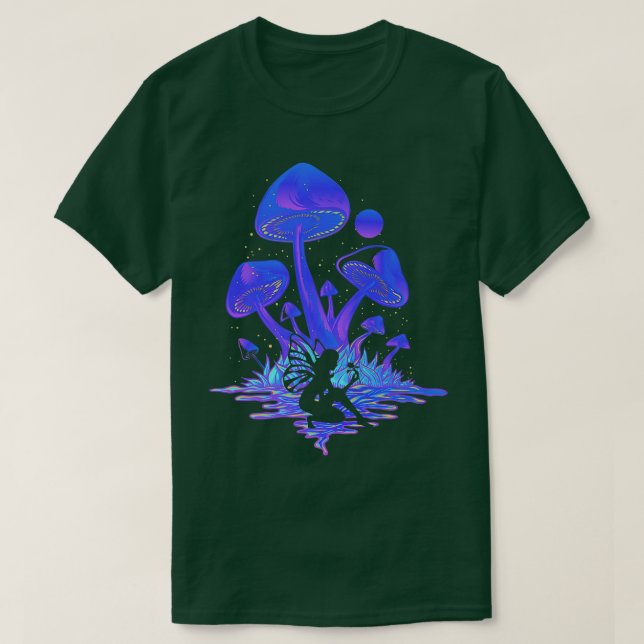 Camiseta Fairy Dust Mushrooms Rosa Fairycore Goblincore Fae (Diseño del anverso)