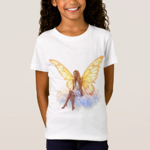 Camiseta Fairy fantasía rubia nube chica sentada mágica