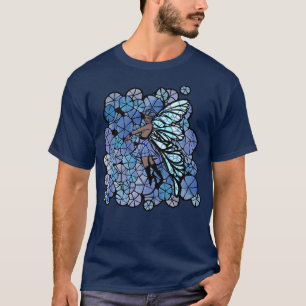 Camiseta Fairy Gardens Blue Floral Art me olvidan no Fairie