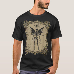 Camiseta Fairy Grunge Estética Mariposa Skeleton Fairycor