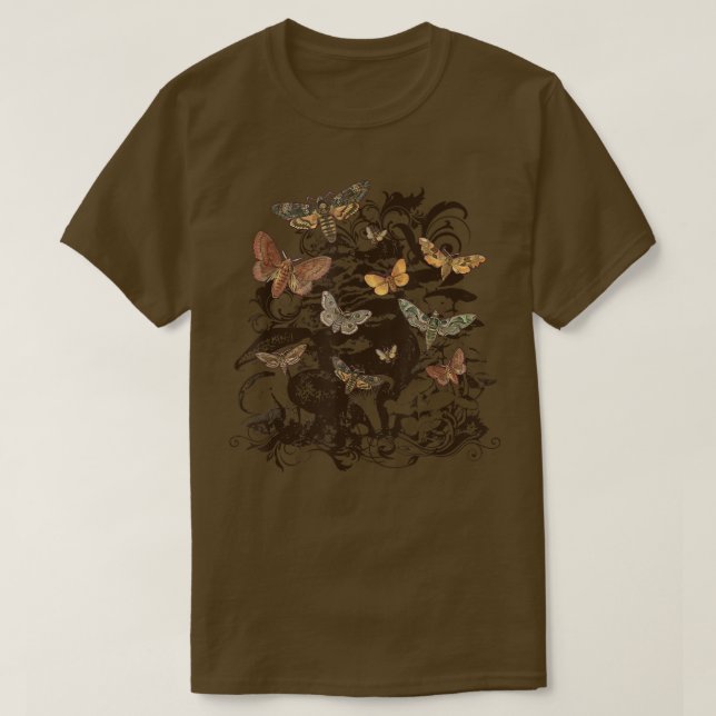 Camiseta Fairy Grunge Fairycore Estética Luna Moth Mushroo (Diseño del anverso)