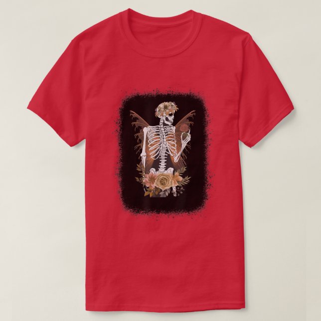 Camiseta Fairy Grunge Fairycore Skeleton Butterfl (Diseño del anverso)