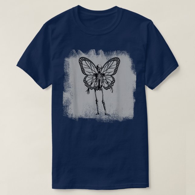 Camiseta Fairy Grunge Fairycore Skeleton Butterfly Gothic P (Diseño del anverso)