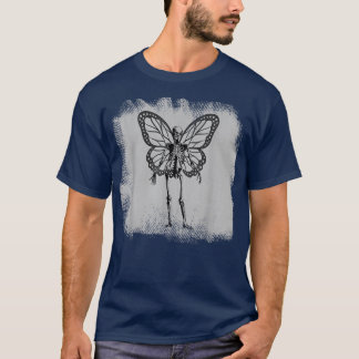 Camiseta Fairy Grunge Fairycore Skeleton Butterfly Gothic P