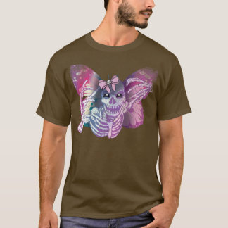 Camiseta Fairy Grunge Fairycore Skeleton Butterfly Pastel G
