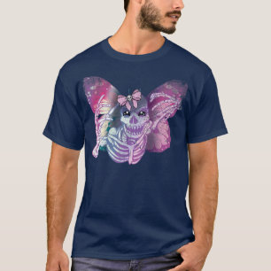 Camiseta Fairy Grunge Fairycore Skeleton Butterfly Pastel G