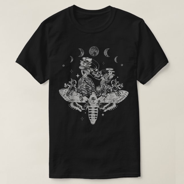 Camiseta Fairy Grunge Fairycore Skeleton Gótico Lun (Diseño del anverso)