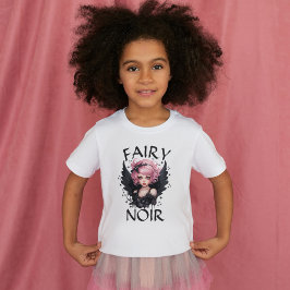 Camiseta Fairy Noir Black And Pink Pastel Gótico Cumpleaños