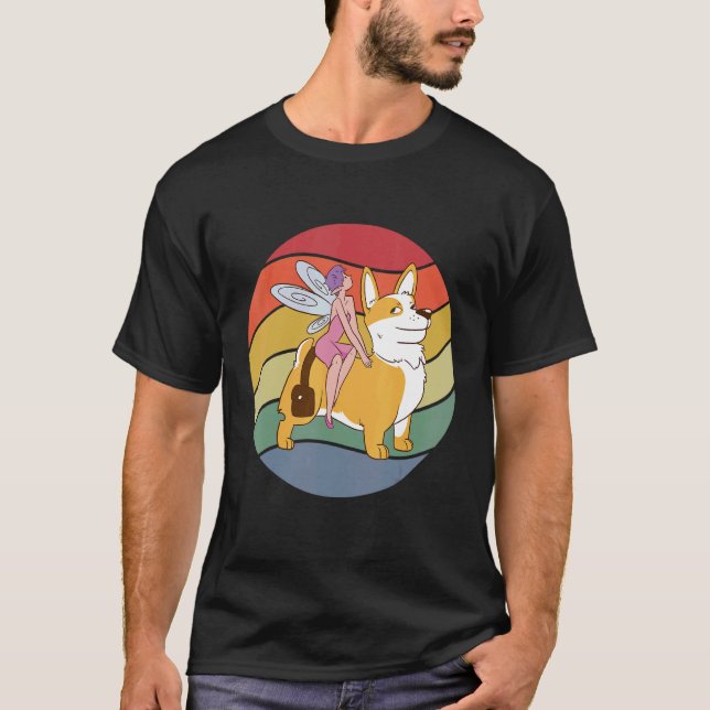 Camiseta Fairy Riding Corgi (Anverso)