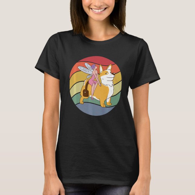 Camiseta Fairy Riding Corgi (Anverso)