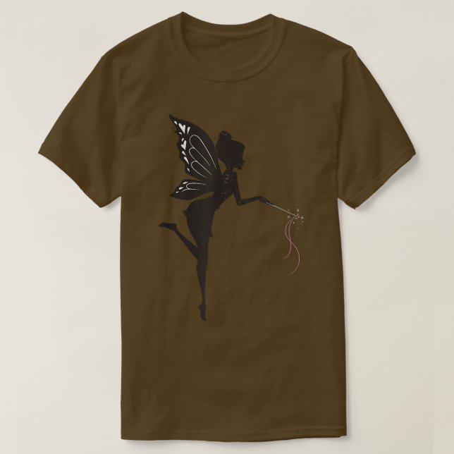 Camiseta Fairy Silhouette Funny Fairies Estética Grunge F (Diseño del anverso)