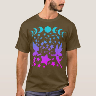 Camiseta Fairy Stars Moon Pases Silhouette Fantasy