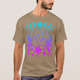 Camiseta Fairy Stars Moon Pases Silhouette FantasyT-Shirt