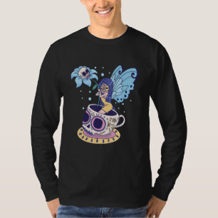 Camiseta Fairy Sugar Skull Mug Butterfly Tea Pot WWitch Mag