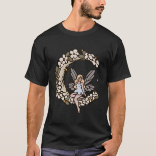Camiseta Fairy Tale Faerie Sentada En Crescent Moon