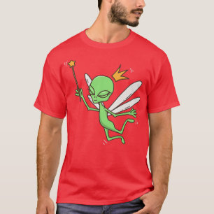 Camiseta Fairy UFO Mystical Space Alien Fairy L
