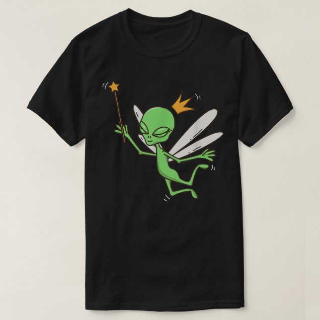 Camiseta Fairy UFO Mystical Space Alien Fairy L (Diseño del anverso)