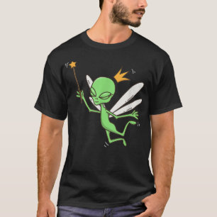 Camiseta Fairy UFO Mystical Space Alien Fairy L